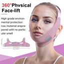 ROWMATE Graphene V-Line Mask Chin Up Mask V Shaped Face Mask Chin Strap for Sleeping,Jawline Shaper,Lilac,Small