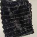 20" x 12" Black Throw Pillow Covers Pack of 2, Soft Fluffy Faux Fur Decorative Pillows for Couch, Bed Cover with Velvet Back for Living Room, Home Dcor for Sofa (50cm x 30cm, No Inserts Included)