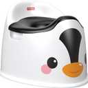 Fisher-Price Toddler Toilet Penguin Potty Training Seat, Portable Chair with Handles for Kids and Removable Bowl