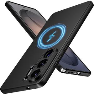 ORNARTO Ultra-Thin Magnetic for Samsung Galaxy S26 Ultra Case  Compatible with MagSafe, Slim & Lightweight Hard PC S26 Ultra Phone Case with Camera Protection, Anti-Scratch Matte Finish, Black