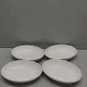 8.6" Oval Serving Bowls, 24 oz Small Oval Bowl for food, Side Dishes, Salad, Pasta, Snacks, Fruit, White Ceramic Serving Dish, Set of 4