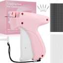 Sewing GunClothing Label Gun, 4000 Fasteners (2000 White + 2000 Black) Clothing Label Gun, 6 Needles, Quick-Stitch Cloth FixerPink,Garment Repair Tool