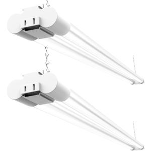 Sunco LED Shop Lights for Workshop 4FT, Linkable Garage Lighting, 4500 LM, 40W (150W Equivalent), 5000K Daylight, Surface + Suspension Mount, 48 Inch Integrated Fixture, White 2 Pack (5000K White)