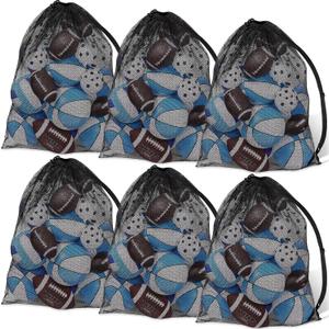 Shappy Extra Large Sports Ball Bag 30 x 40 Inches Mesh Soccer Basketball Bags Large Mesh Pouch with Adjustable Shoulder Strap for Football Volleyball Gym Sports Equipment