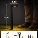 Gardenreet Solid Brass Low Voltage L-Shaped Path Light, Black, Wired,1Pack