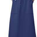 SOFIA'S CHOICE Skirts for Women Drawstring High Waist A Line Maxi Long Skirts with Pockets Blue X-Small (Blue, XS)