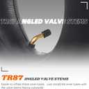 (1 Set) Universal Replacement Rear 110/50-6.5 Tire and Tube Set - Fits Most 38cc, 47cc, and 49cc Mini Pocket Bikes - Compatible with MTA1/MTA2, GP-RSR, and More - Angled Valve Stem for Easy Inflation