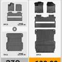 Floor Mats & 5.3FT Truck Bed Mat for Honda Ridgeline 2017-2024 2025 2026, All Weather Protector Heavy Duty TPE Rubber Waterproof Anti-Slip Tech Car Interior Accessories 2018 2019 2020 2021 2022 2023