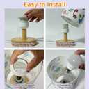 Dinosaur Lamp,Dinosaur Room Decor for Kids,Cartoon Desk Table Lamp for Kids Bedroom,Dino Gifts for Boys,3 Colors Bedside Nightstand Night Light with Flaxen Fabric Shade for Boys Girls Nursery