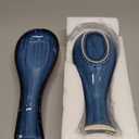 Tikooere Ceramic Spoon Rest for Stove Top, Large 8.7 Inch Spoon Holder for Kitchen Counter, Porcelain Utensil Rest for Thankgiving and Christmas Gift, Dishwasher Safe and Heat-Resistant, Blue(2 PC)