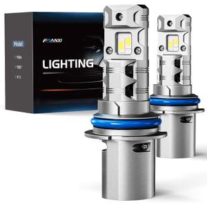 FRANXI 9007/HB5 LED Bulbs fog light bulb, Hi/Low Beam, 1:1 Mini Size, 60W Super Bright 6000K Cool White Plug and Play, IP67 Waterproof, Pack of 2