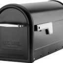 Architectural Mailboxes Chadwick Galvanized Steel Post Mount Mailbox, 8950B-10, Black, Medium Capacity