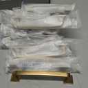 Amerdeco 10 Pack Champagne Bronze Cabinet Pulls - 5 Inch(128mm) Hole Center Cabinet Hardware for Bathroom & Dresser