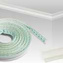 Peel and Stick Crown Molding, Self-Adhesive Ceiling & Wall Trim 197" (16Ft) x 2" Flexible Decorative Molding for Home DIY Renovation (Cream White)