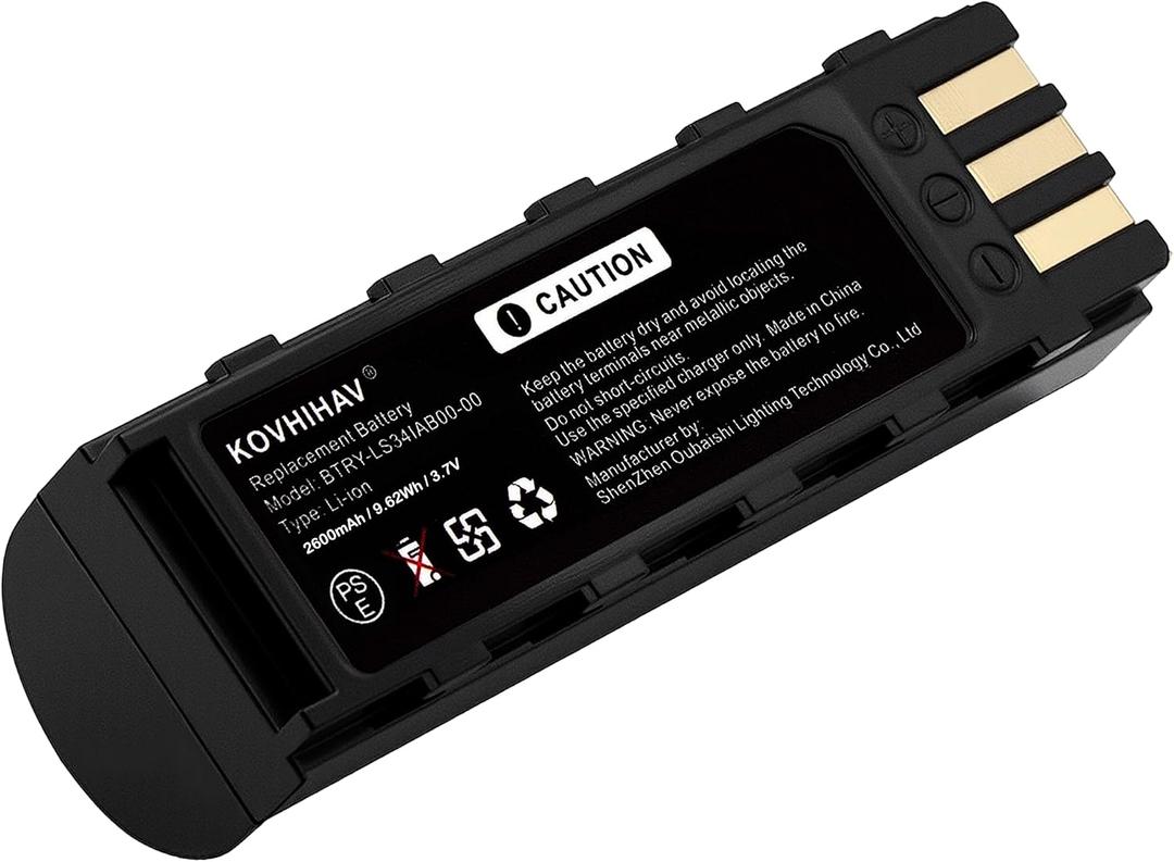 Replacement Battery for Symbol LS3478 DS3478 LS3578 DS3578 XS3478, Compatible with Honeywell 8800, fits Part No 21-62606-01 BTRY-LS34IAB00-00 3.7V Li-ion 2600mAhmAh/9.62Wh