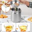 68oz Stainless Steel Oil Filter Pot with Deep Fryer Basket, Stovetop Fryer
