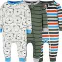 Onesies Brand baby-boys 3-pack Snug Fit One-piece Cotton Pajamas (0-3 Months, Bear)