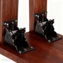 2 Pack Folding Brackets 0-90-180, Heavy-Duty Folding Table Leg Brackets with Self-Locking Hinges, Adjustable Hardware Bracket for Table/Bed/Desk Legs (Black)