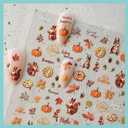 2 x CESTSIREN Fall Squirrel Nail Art Stickers, Maple Leaves Nail Decals, Self-Adhesive,Autumn Nail Accessories & Supplies, Durable & Long-Lasting