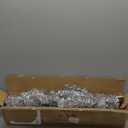 Pre-Lit Artificial Christmas Tree, Warm White Lights, Colorful Lights, Includes Stand, 4 feet (Silver)