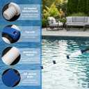 getlstub 16FT Telescopic Pool Pole, Heavy Duty Aluminum Extension Pole 4-16 FT for Above Ground & Inground Pools, Fits Skimmer, Net, Brush & Vacuum Heads