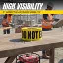 Caution Do Not Enter Tape 3 inch X 1000 feet Bright Yellow with a Bold Black Print 3 in. Wide for Maximum Readability Tear Resistant Design
