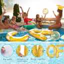 Sumind 14 Pcs Class of 2026 Pool Float Decorations, 30 x 40 in Extra Large Inflatable Letters, Glitter Prom Party Decor with Grad Cap & Ball for Grad Pool Party, Photo Props, Graduation Games (Gold)