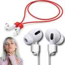 Ultra Strong Magnetic Airpod Pro Strap Anti-Lost Cord Sports Lanyard Compatible with Airpods 3rd 2nd Generation Pro 3 2 1 (Red)