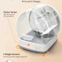 MeoWant Self-Cleaning Cat Litter Box, Integrated Safety Protection Automatic Cat Litter Box for Multi Cats, Extra Large/Odor Removal/APP Control Smart Cat Litter Box with Mat & Liner