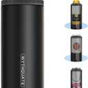 3 in 1 Slim Can Cooler for 12 OZ Skinny Can, Regular Can & Beer Bottle - Keep Cold for 6 Hours - Double Walled Insulated Stainless Steel Vacuum Beverage Can Insulator (Matte Black)
