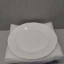 Y YHY Ceramic Dinner Plates, 10.6 Inch Porcelain Scalloped Plates, Off-White Serving Dishes Set of 6 for Home Kitchen, Microwave & Dishwasher Safe, Dinnerware Dishes Gift for Thanksgiving Christmas