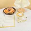 Koythin Ceramic Coffee Mug, Creative Cups with Large Handle, Mugs for Office and Home, 8.5 oz/250ml Perfect for Coffee Milk Tea Latte Oatmeal (Goblet Colorful