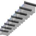 EVERHANGER Ceiling Storage Rack, Heavy Duty Overhead Storage Rack for Garage, Adjustable Ceiling Bin Storage System, 8 Sets for 7 Bins, 16 Inch