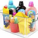 Clear Plastic Storage Bins, Pantry Organizers and Storage or Kitchen Organization and Storage Containers Bins for Organizing, Fridge, Freezer, Bathroom, Pantries, Refrigerator, Cabinet Organizer Bin