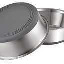 PEGYY11 Nonslip Stainless Steel Dog Bowls, 7.6 US Cup, 2 Count