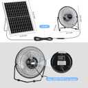 Fanspex 8" Solar Fan for Outdoor Chicken Coop, Small Greenhouse, Dog House Cooing or Air Circulation, 25W solar panel Powered Fans with Adjust Tilt