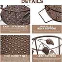 Iron Hanging Basket Flower Pot Support Home Outdoor Balcony Plant Hanging Basket Flower Pot Support Fence Planting Garden Plant Iron Product Pack of 3 (Champagne Color)
