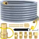 18FT 3/8" Natural Gas Hose, Low Pressure LPG Hose with Quick Connect, For 5249 Blackstone Griddle Weber, Char-Broil,Pizza Oven, Patio Heater and More NG Appliance Propane to Natural Gas Conversion Kit