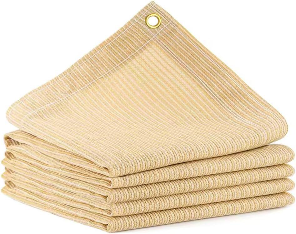 90% Shade Cloth for Patio, 6X6 FT Pergola Shade Cover, Breathable Sun Shade Fabric for Beach, Deck, Porch, Gazebo, Carport, Outdoor Sunshade Screen for Garden, Balcony, Pool. (Beige)