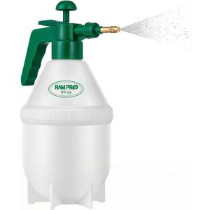 Garden Pump Sprayer, Handheld Bottle Mist Water Sprayer, Hand Pressure Home Cleaning Plant Lawn Sprayer w/Safety Valve & Adjustable Bronze Nozzle, 1.5 Liter/.4 Gallon/50Ounces by Rampro (50 oz)