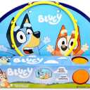 Bluey Basketball Hoop Set - Bundle with Indoor Basketball Hoop Sports Toy Plus Stickers, More | Bluey Toys and Games for Kids, Boys, Girls