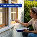 Pro Grade Paint Brushes, 5-Piece Paint Brush Set: Flat & Angle Brushes for Latex and Oil Paints, Stains, Interior & Exterior Home Improvement