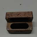 Wooden Engagement Ring Box for Proposal,Wedding,Walnut Wooden case for Little Slim Ring,Pocket Size Secret(You are my universe)