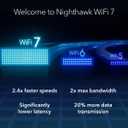 NETGEAR Nighthawk Dual-Band WiFi 7 Router (RS90) – Router Only, BE3600 Wireless Speed (up to 3.6 Gbps) - Covers up to 2,000 sq. ft., 50 Devices – 2.5 Gig Internet Port - Free Expert Help