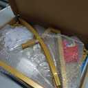 Wokceer Round Backdrop Stand 5FT Circle Balloon Arch Frame Circle Backdrop Stand Gold Round Arch for Wedding Birthday Party Bridal Shower Anniversary Event Ceremony Decoration