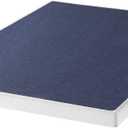 Best Price Mattress 4 Inch Metal Box Spring with Wood Slats, Full, Blue