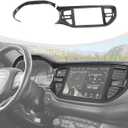 RAZPOY Carbon Fiber Center Console Navigation Screen Cover Dashboard Panel Trim Compatible with Dodge Durango Interior Accessories 2022 2023 2024 2025