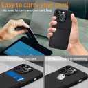 Silicone Wallet Phone Case for iPhone 14 Pro 6.1 Inch with Credit Card Holder Pocket, Full-Body Bumper Protection Camera Protect Case (Black)