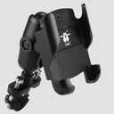 Wider Version Aluminum Alloy Motorcycle Phone Mount Bicycle Phone Holder Cell Phone Holder for iPhone,Samsung,and More 4.7to 6.8Smartphones (TQ065), Black
