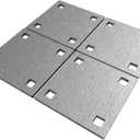 Stationary Dock Backer Plate 4 Pcs, 5x5 Galvanized Backer Plate, Hardware Heavy Duty Floating Boat Dock Steel Backer Plate with 1/2" Holes, Ideal for Dock Maintenance - NO Carriage Bolts
